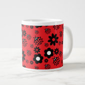 Süßer Marienkäfer gemustert Jumbo-Tasse (Vorderseite Rechts)