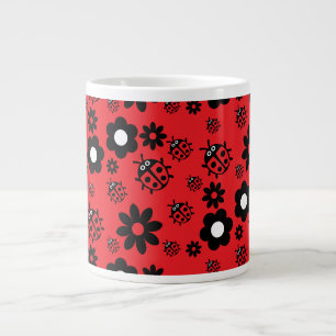 Süßer Marienkäfer gemustert Jumbo-Tasse