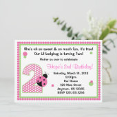 Süßer Marienkäfer zwei Einladung (Stehend Vorderseite)