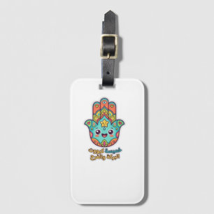 Süßer marokkanischer Kawaii-Hamsa-Hamsa-Hand-Aufkl Gepäckanhänger