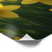 Süßer März-Igel mit Aquamarin-Herz Poster (Ecke)