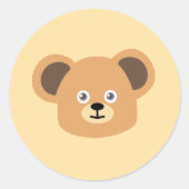 Süßer maßgeschneiderter Teddybär-Plüsch Runder Aufkleber (Vorderseite)