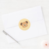 Süßer maßgeschneiderter Teddybär-Plüsch Runder Aufkleber (Umschlag)