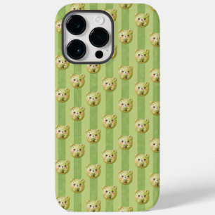 Süßer Matcha-grüner Teddybär und Streifen Case-Mate iPhone 14 Pro Max Hülle