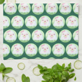 Süßer Matcha-Latte-Geist Geschirrtuch (Gefaltet)