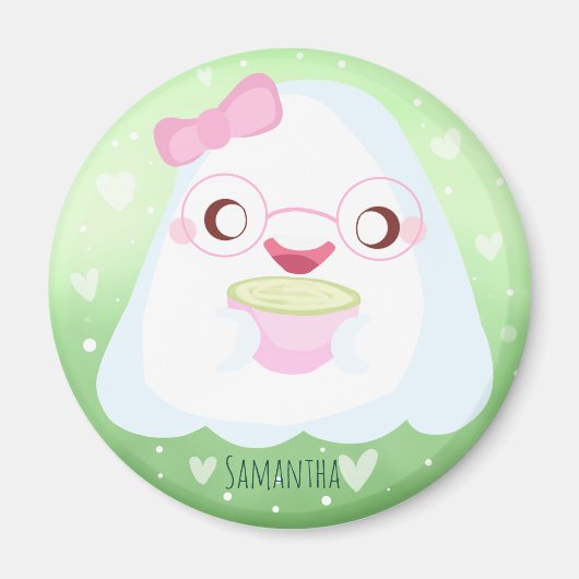 Süßer Matcha-Latte-Geist Magnet (Vorne)