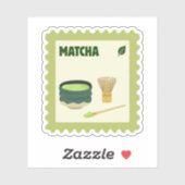 Süßer Matcha-Stempel Aufkleber (Blatt)