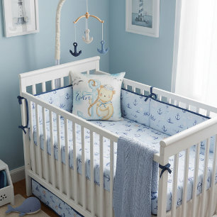 Süßer Matrose Bär Baby personalisiert Kissen