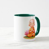 Süßer Meditationsmönch Kind Tasse (VorderseiteRechts)