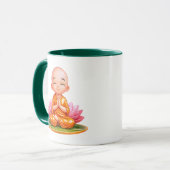 Süßer Meditationsmönch Kind Tasse (Vorderseite Links)