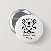 Süßer meditierender australischer Koala-Bär in Yog Button (Vorne & Hinten)