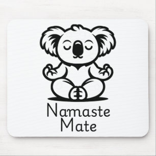 Süßer meditierender australischer Koala-Bär in Yog Mousepad