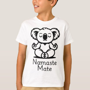Süßer meditierender australischer Koala-Bär in Yog T-Shirt