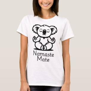 Süßer meditierender australischer Koala-Bär in Yog T-Shirt