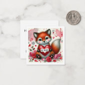 Süßer Meiner Fuchs Klassenzimmer Valentinstag Mitteilungskarte (Vorderseite/Rückseite Beispiel)