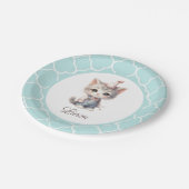 Süßer Meow-Nicent Paper Flakes Pappteller (Schrägansicht)