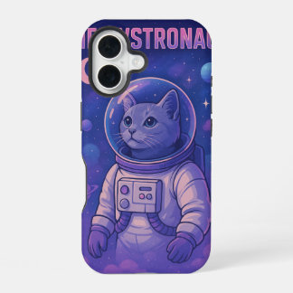 Süßer Meowstronaut iPhone-Hülle – Lustige Weltraum iPhone 16 Hülle