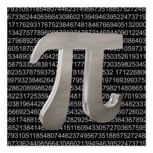 Süßer Metall-Pi-Charakter Poster