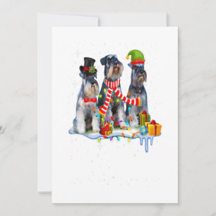 Süßer Miniaturschnauzer Weihnachtshund Feiertagskarte