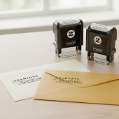 Süßer minimalistischer Name & Adresse | Modern, ei Permastempel