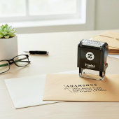 Süßer minimalistischer Name & Adresse | Modern, ei Permastempel