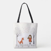 Süßer minimalistischer Wald Wasserfarbe Beige  Tasche (Rückseite)