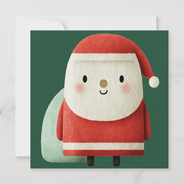 Süßer minimalistischer Weihnachtsmann (Vorderseite)