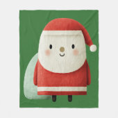 Süßer minimalistischer Weihnachtsmann Fleecedecke (Vorderseite)