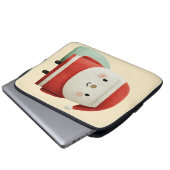 Süßer minimalistischer Weihnachtsmann Laptopschutzhülle (Vorne Knopf)
