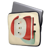 Süßer minimalistischer Weihnachtsmann Laptopschutzhülle (Vorderseite Links)