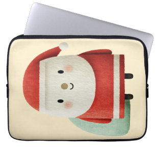 Süßer minimalistischer Weihnachtsmann Laptopschutzhülle