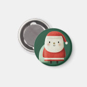 Süßer minimalistischer Weihnachtsmann Magnet (Vorderseite/Rückseite)