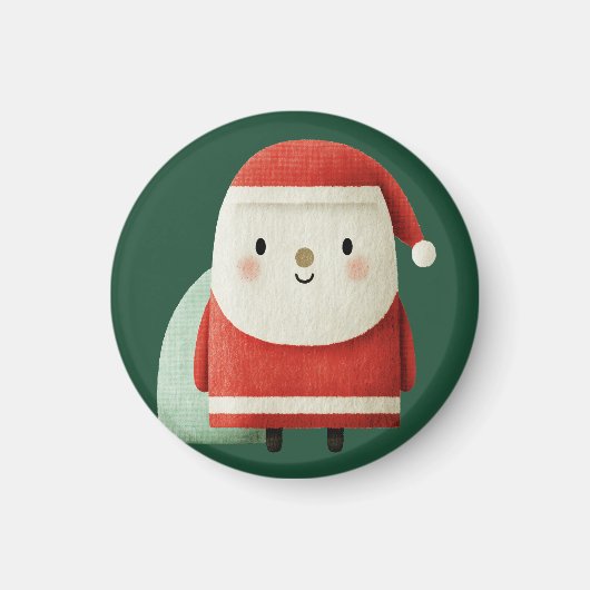 Süßer minimalistischer Weihnachtsmann Magnet (Vorne)