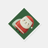 Süßer minimalistischer Weihnachtsmann Serviette (Ecke)