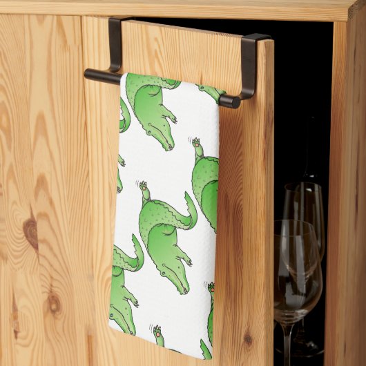 Süßer moderner Alligator Handtuch (Drittel gefaltet)