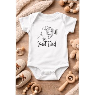 Süßer moderner bester Papa  Baby Strampler