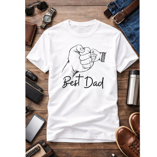 Süßer moderner bester Papa  T-Shirt