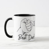 Süßer moderner bester Papa Tasse (Links)
