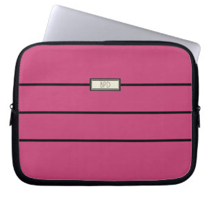 Süßer moderner stilvoller Monogramm Chic Mädchenha Laptopschutzhülle