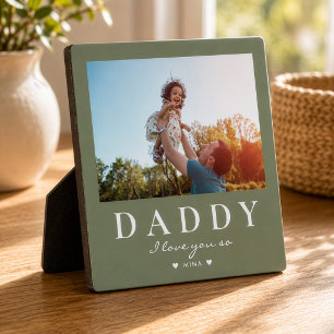 Süßer moderner VATER Vatertag Benutzerdefinierter Fotoplatte