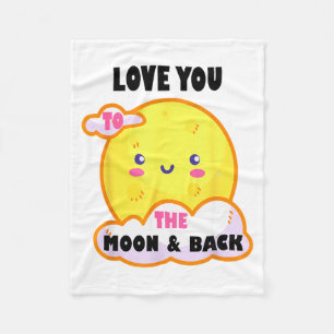 Süßer Mond, ich liebe dich bis zum Mond und zurück Fleecedecke