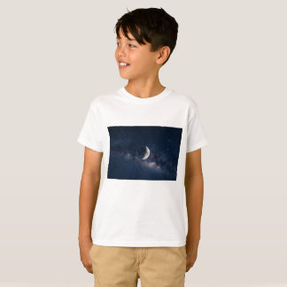 Süßer Mond und Sterne Kinder T-Shirt | Himmelskörp