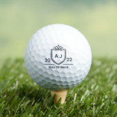 Süßer Monogramm-Initial Name Jahr Mann der Verdien Golfball (Insitu T-Shirt)