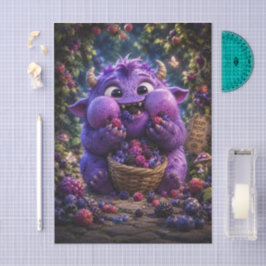 Süßer Monster Fantasy Waldkunst Berry Bandit Seidenpapier