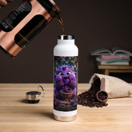 Süßer Monster Fantasy Waldkunst Berry Bandit Trinkflasche