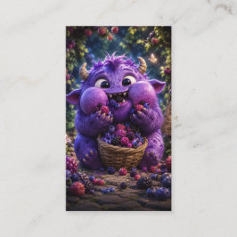 Süßer Monster Fantasy Waldkunst Berry Bandit Visitenkarte