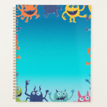 Süßer Monster-Gradient-Planer Bunter Cartoon K