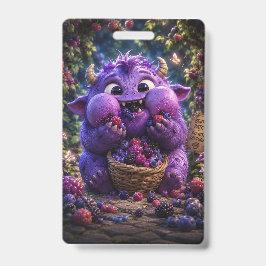 Süßer Monster-Wald-Fantasy-Kunst des Beerendieb Ausweis