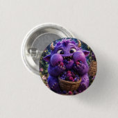 Süßer Monster-Wald-Fantasy-Kunst des Beerendiebs Button (Vorne & Hinten)