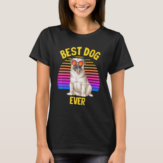 Süßer Mops bester Hund Welpe T-Shirt (Vorderseite)